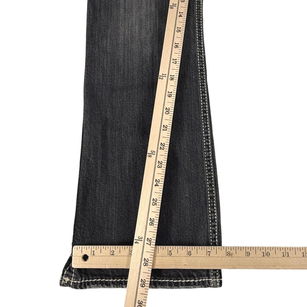 Silver Jeans McKenzie Slim Bootcut Dark Wash Thick Stitch Rhinestone W31 L32 - Picture 7 of 7